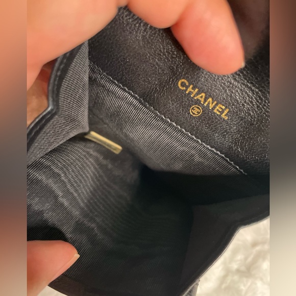 Chanel Black Bicolore CC Logo Lambskin Coin Case Wallet ๐ค - Picture 10 of 17